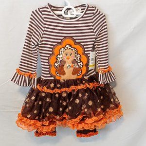 NWT EMILY ROSE 2 PC TURKEY OUTFIT - SZ: 3T